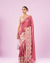 Pink Art Silk Saree